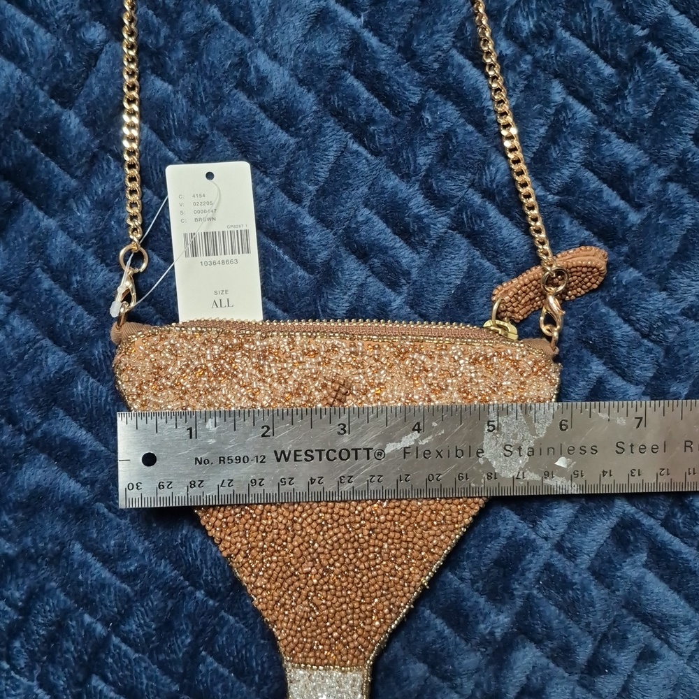 Anthropologie Espresso Martini Beaded Icon Crossbody Bag, New With Tags - Picture 5 of 17